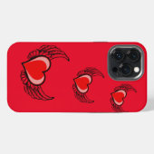 Rotes Herz iPhone Hülle (Rückseite (Horizontal))