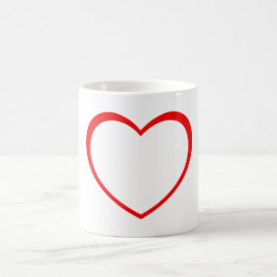 Rotes Herz Kaffeetasse