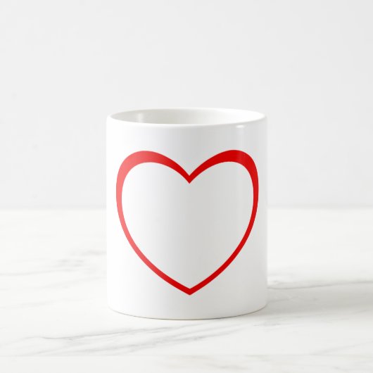 Rotes Herz Kaffeetasse (Mittel)