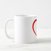 Rotes Herz Kaffeetasse (Links)