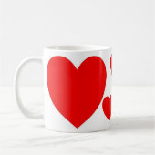 Rotes Herz Kaffeetasse (Links)