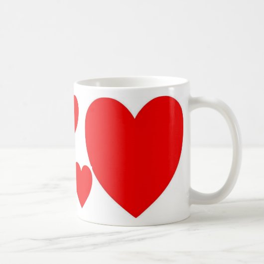 Rotes Herz Kaffeetasse (Rechts)