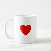 Rotes Herz Kaffeetasse (Links)