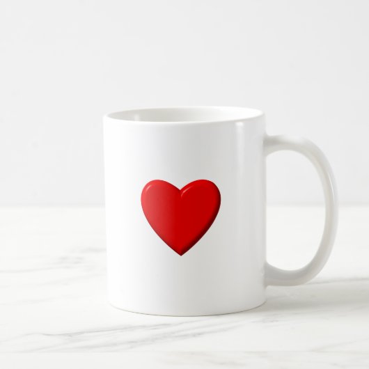 Rotes Herz Kaffeetasse (Rechts)
