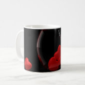 Rotes Herz Kaffeetasse (Vorderseite Links)