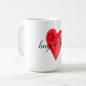 Rotes Herz Kaffeetasse (Vorderseite Links)