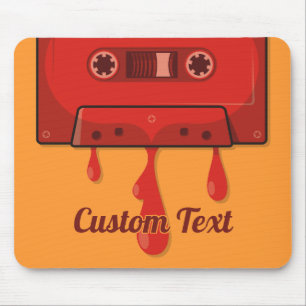 Rotes Herz-Kassette Mousepad