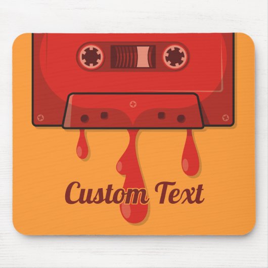 Rotes Herz-Kassette Mousepad (Vorne)