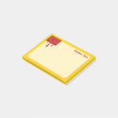 Rotes Herz Kassettenrekorder Post-it Klebezettel (angewinkelt)