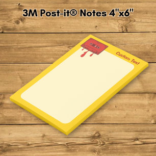 Rotes Herz Kassettenrekorder Post-it Klebezettel