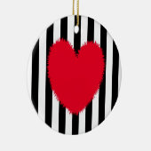 Rotes Herz Keramik Ornament (Rechts)