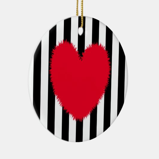 Rotes Herz Keramik Ornament (Rechts)