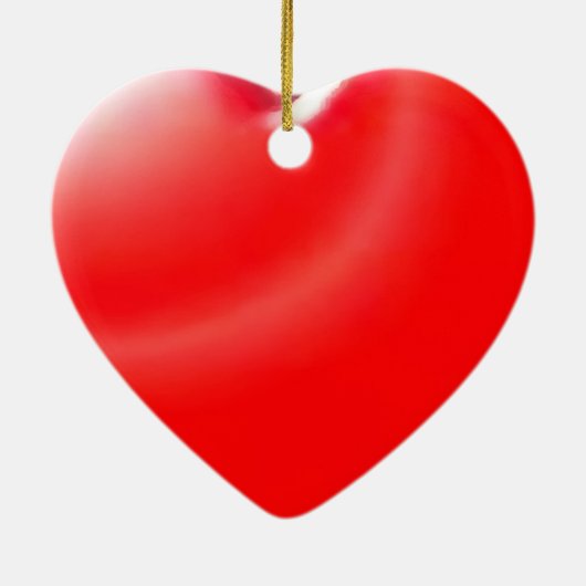 Rotes Herz Keramikornament (Hinten)