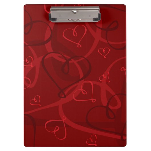 Rotes Herz Klemmbrett (Vorderseite)