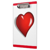 ROTES HERZ KLEMMBRETT (Links)
