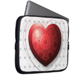 Rotes Herz, Laptop-Ärmel Laptopschutzhülle (Vorne Rechts)