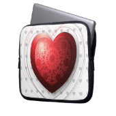 Rotes Herz, Laptop-Ärmel Laptopschutzhülle (Vorderseite Links)