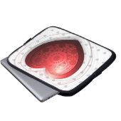 Rotes Herz, Laptop-Ärmel Laptopschutzhülle (Vorne Knopf)