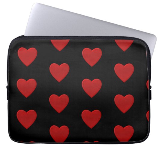 Rotes Herz Laptopschutzhülle (Vorderseite)
