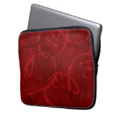 Rotes Herz Laptopschutzhülle (Vorderseite Links)