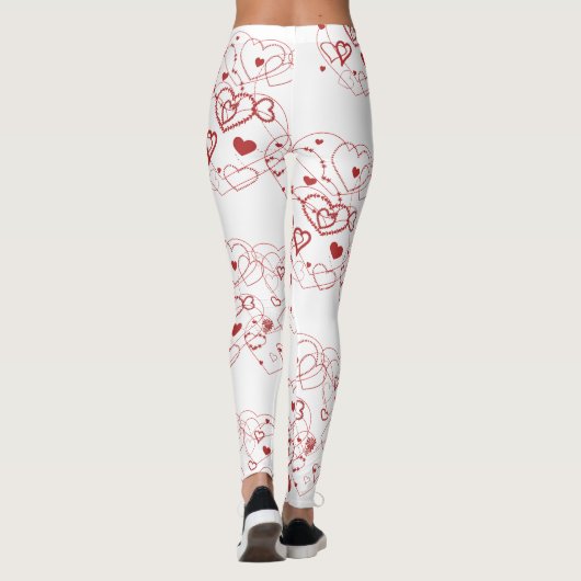 Rotes Herz Leggings (Rückseite)