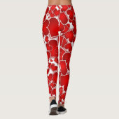 Rotes Herz Leggings (Rückseite)