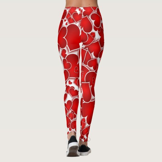 Rotes Herz Leggings (Rückseite)