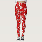 Rotes Herz Leggings (Vorderseite)