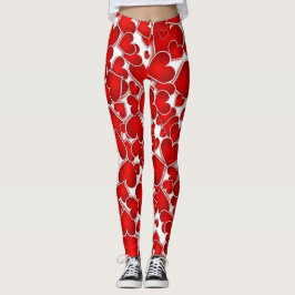 Rotes Herz Leggings