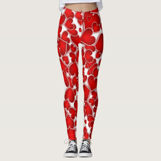 Rotes Herz Leggings