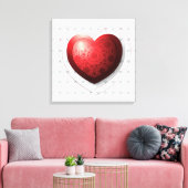 Rotes Herz, Leinwand (Insitu (Wohnzimmer))