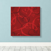 Rotes Herz Leinwanddruck (Insitu (Holzboden))