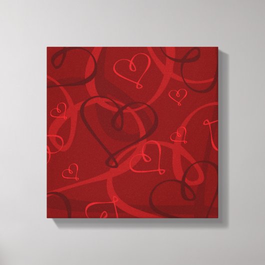 Rotes Herz Leinwanddruck (Vorderseite)