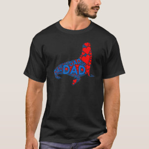 Rotes Herz Liebe Blauer Vater Süße Robbe Daddy Vat T-Shirt