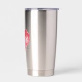 Rotes Herz Liebe Brennende Flamme Thermobecher (Links)