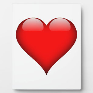 Rotes Herz Liebe Fotoplatte