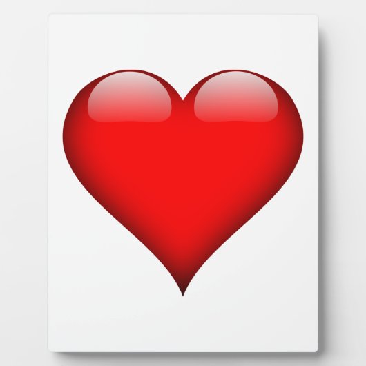 Rotes Herz Liebe Fotoplatte (Vorderseite)