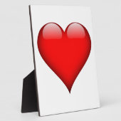 Rotes Herz Liebe Fotoplatte (Seite)