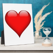 Rotes Herz Liebe Fotoplatte (Seite)