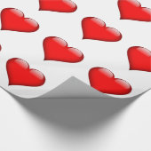 Rotes Herz Liebe Geschenkpapier (Ecke)