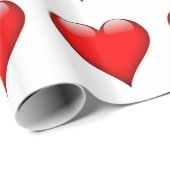 Rotes Herz Liebe Geschenkpapier (Rolleneckpunkt)