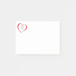Rotes Herz Liebe - Hochzeit, Verlobung, Valentinst Post-it Klebezettel