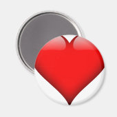 Rotes Herz Liebe Magnet (Vorderseite/Rückseite)