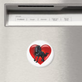 Rotes Herz-Liebe Magnet (In Situ (Geschirrspüler))