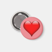 Rotes Herz Liebe Magnet (Vorderseite/Rückseite)