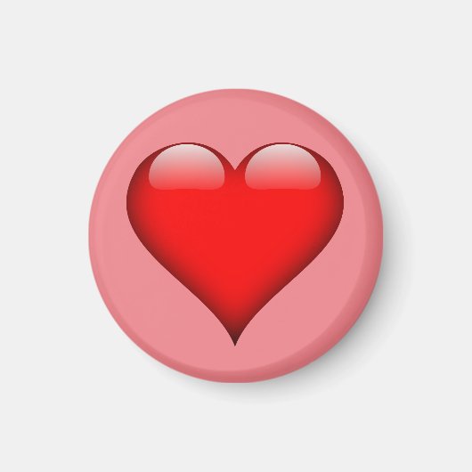 Rotes Herz Liebe Magnet (Vorne)