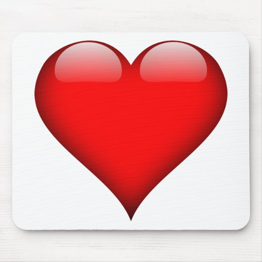 Rotes Herz Liebe Mousepad (Vorne)