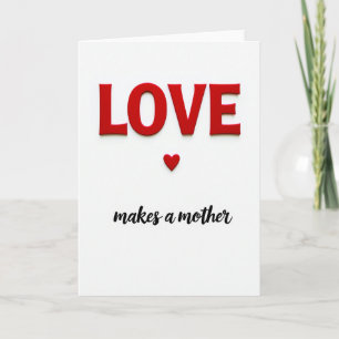 Rotes Herz Liebe Mutter Karte