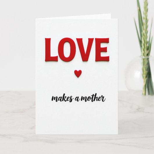 Rotes Herz Liebe Mutter Karte (Vorderseite)