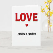 Rotes Herz Liebe Mutter Karte (Gelbe Blume)